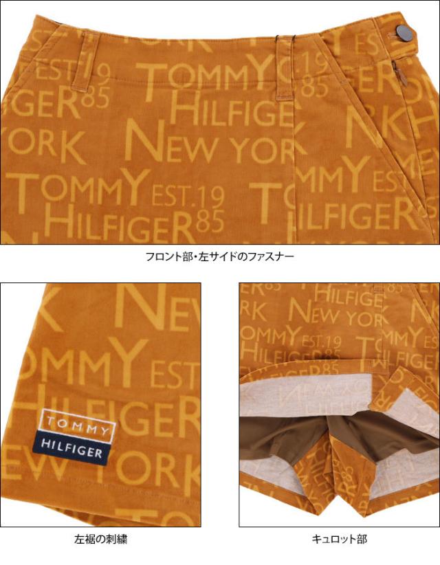 TOMMY HILFIGER GOLF ロゴ刺繍 総柄プリント 起毛生地 ストレッチ キュロットスカート view4