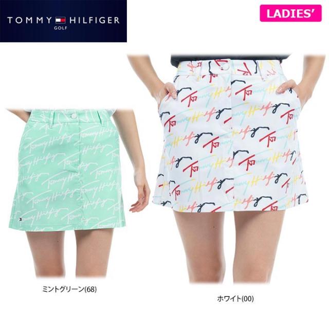 TOMMY HILFIGER GOLF ロゴプリント 総柄 スカート