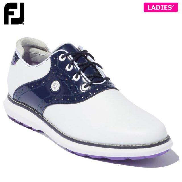 [2023年モデル] フットジョイ レディース FJ TRADITIONS トラディションズ スパイクレス ゴルフシューズ 97899 ホワイト/ネイビー