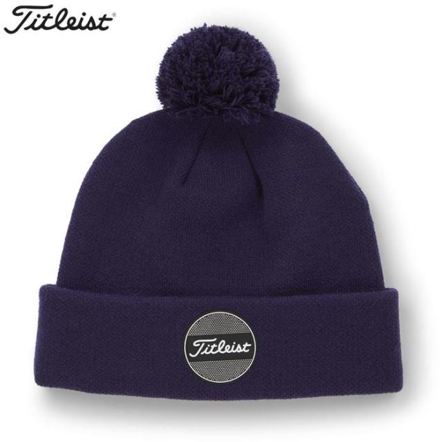 [2023年モデル] タイトリスト メンズ ボードウォーク ポンポン ビーニー TH23WBWP 4 ネイビー