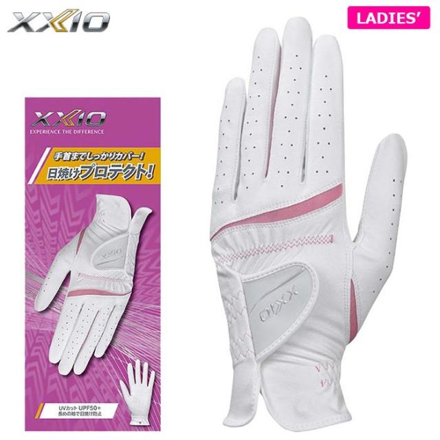 [2024年モデル] ダンロップ XXIO ゼクシオ レディース ゴルフグローブ GGG-X022W ホワイト/ピンク