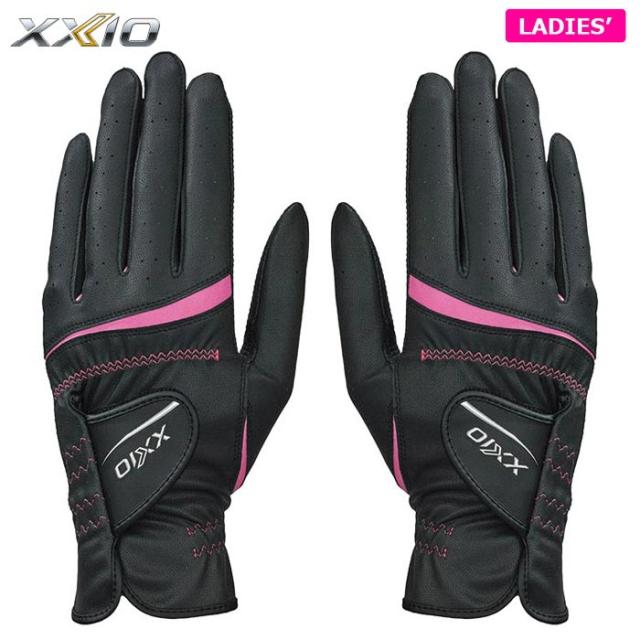 [2024年モデル] ダンロップ XXIO ゼクシオ レディース 両手用 ゴルフグローブ GGG-X022WW ブラック
