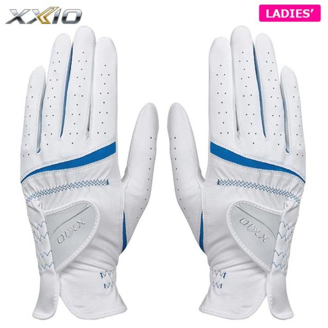 [2024年モデル] ダンロップ XXIO ゼクシオ レディース 両手用 ゴルフグローブ GGG-X022WW ホワイト/ブルー