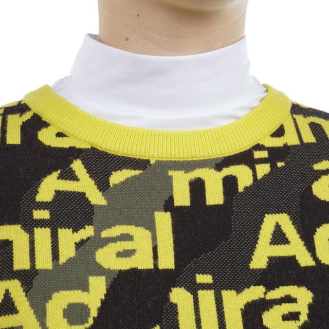 Admiral GOLF ロゴジャカード 総柄 長袖 クルーネック セーター view2