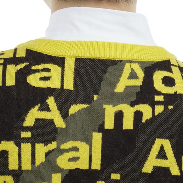 Admiral GOLF ロゴジャカード 総柄 長袖 クルーネック セーター view3