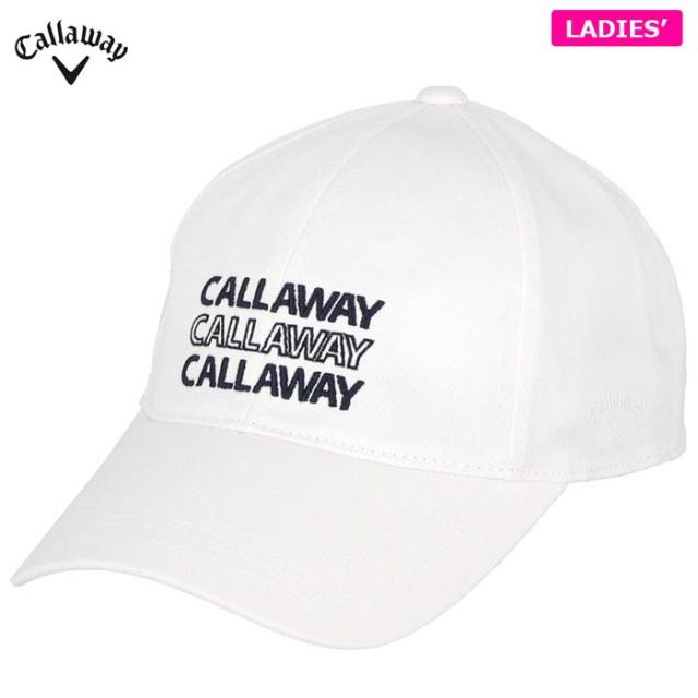 [2024年モデル] キャロウェイ レディース ロゴ刺繍 ポニーテール キャップ C24191201 1030 ホワイト