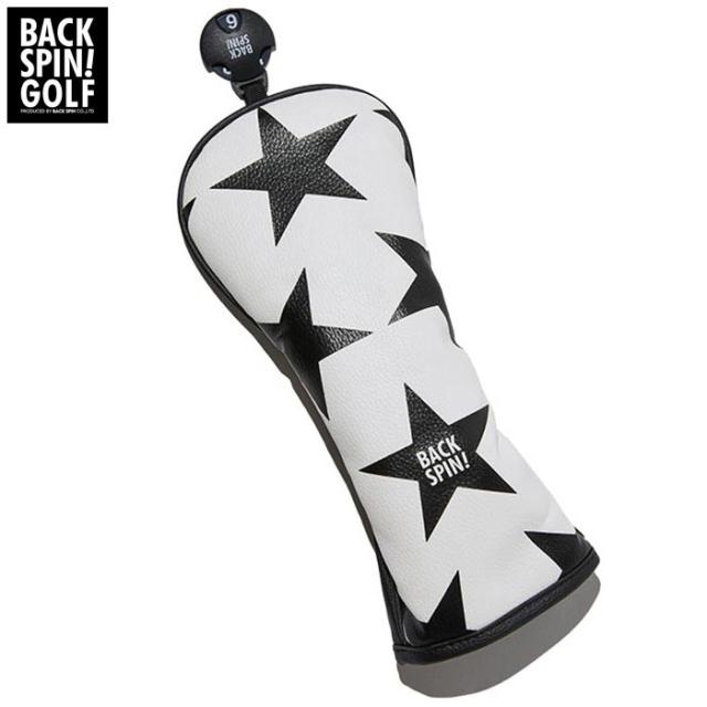 [2023年モデル] バックスピンゴルフ STAR PU Head Cover for UT スター ユーティリティ用 ヘッドカバー BSBB02H506 WH ホワイト