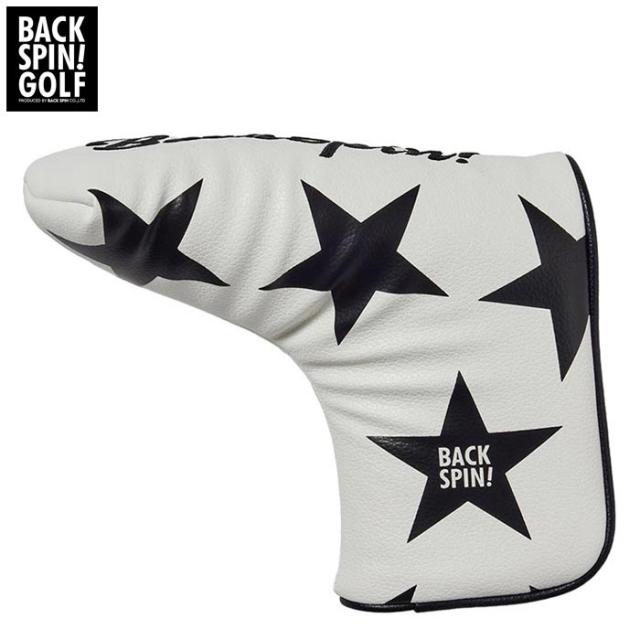 [2023年モデル] バックスピンゴルフ STAR PU Head Cover for PT スター ブレードタイプ パターカバー BSBC02H510 WH ホワイト