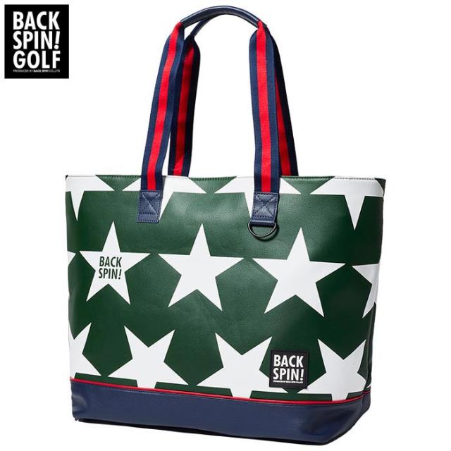 [2024年モデル] バックスピンゴルフ STAR TOTE BAG スター トートバッグ BSBD01B309 GR/WH グリーン/ホワイト