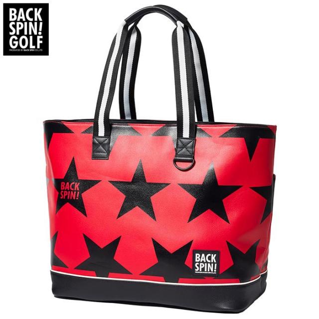 [2024年モデル] バックスピンゴルフ STAR TOTE BAG スター トートバッグ BSBD01B309 RD/BK レッド/ブラック