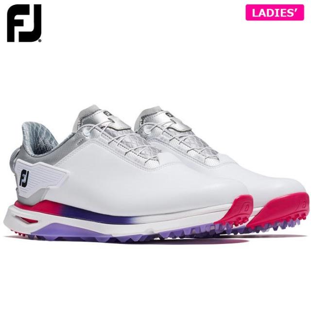 [2024年モデル] フットジョイ レディース PRO/SLX プロSLX ボア スパイクレス ゴルフシューズ 98216 ホワイト/パープル