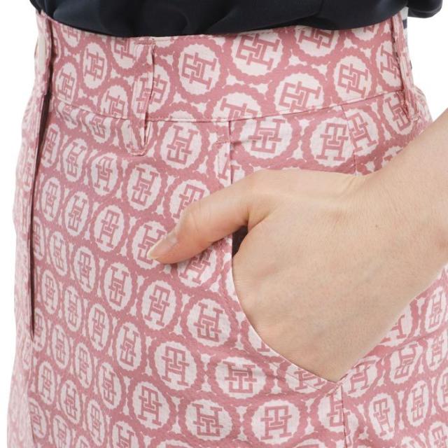 TOMMY HILFIGER GOLF ロゴデザイン 総柄プリント シアサッカー ストレッチ ボックスプリーツ スカート view2