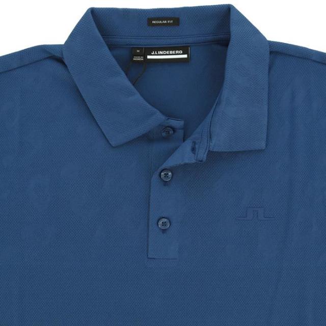 J.LINDEBERG GOLF メッシュ生地 ジャガード柄 ストレッチ 半袖 ポロシャツ view2