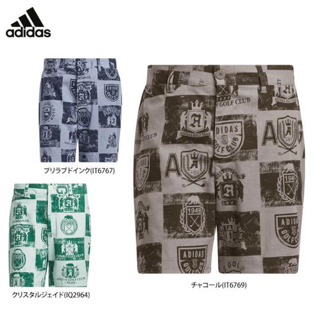 adidas GOLF GO-TO 総柄 グラフィックプリント ストレッチ ショートパンツ