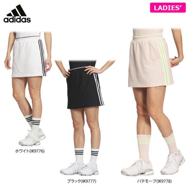 adidas GOLF スリーストライプス メッシュ切替 ストレッチ インナーパンツ一体型 スカート