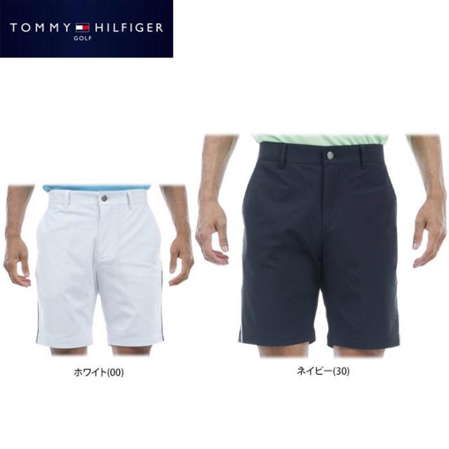 TOMMY HILFIGER GOLF ロゴプリント サイドライン ドットメッシュ ストレッチ ショートパンツ