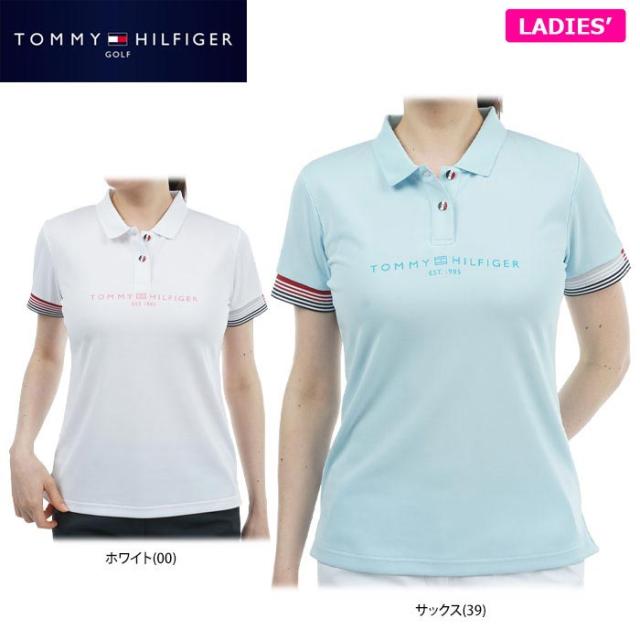 TOMMY HILFIGER GOLF ロゴデザイン トリコロールカラー 半袖 ポロシャツ