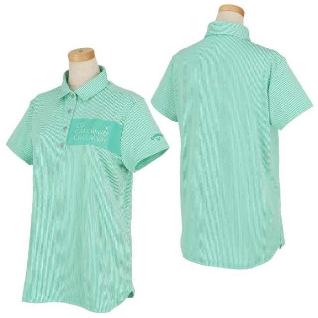 Callaway GOLF ストライプ柄 ジャカード 半袖 ポロシャツ view1