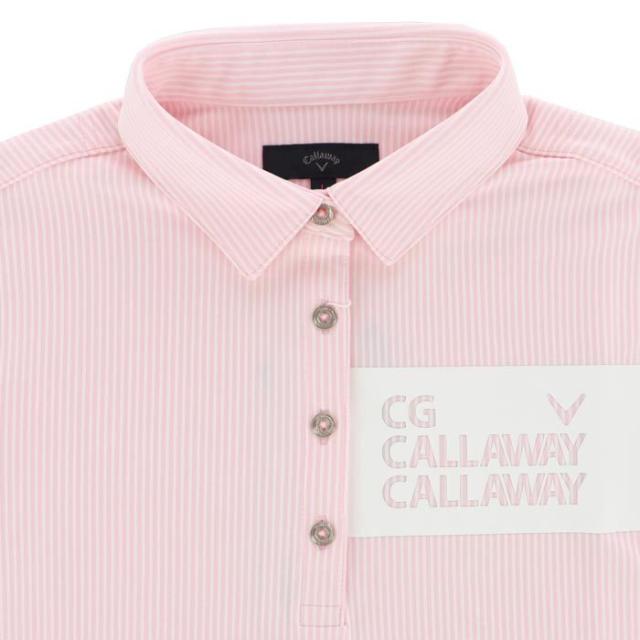 Callaway GOLF ストライプ柄 ジャカード 半袖 ポロシャツ view2