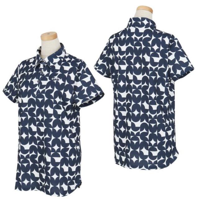 Callaway GOLF 幾何学柄 鹿の子 半袖 ポロシャツ view1