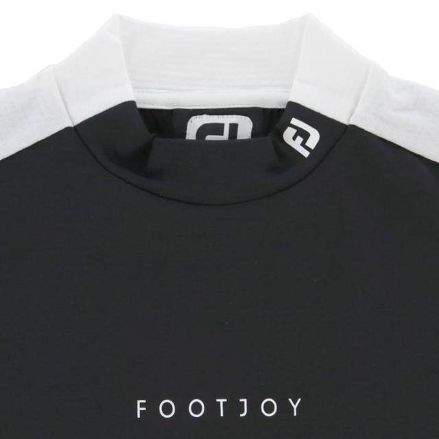 FootJoy GOLF ロゴプリント カラーブロック ストレッチ 半袖 モックネックシャツ view2