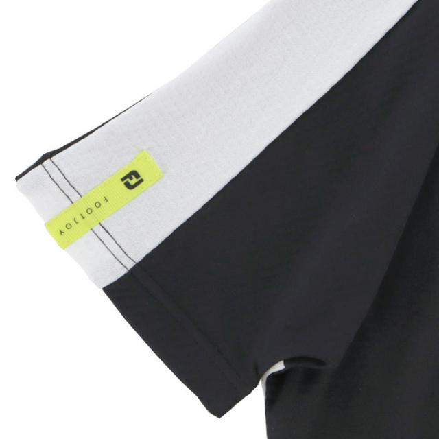 FootJoy GOLF ロゴプリント カラーブロック ストレッチ 半袖 モックネックシャツ view4