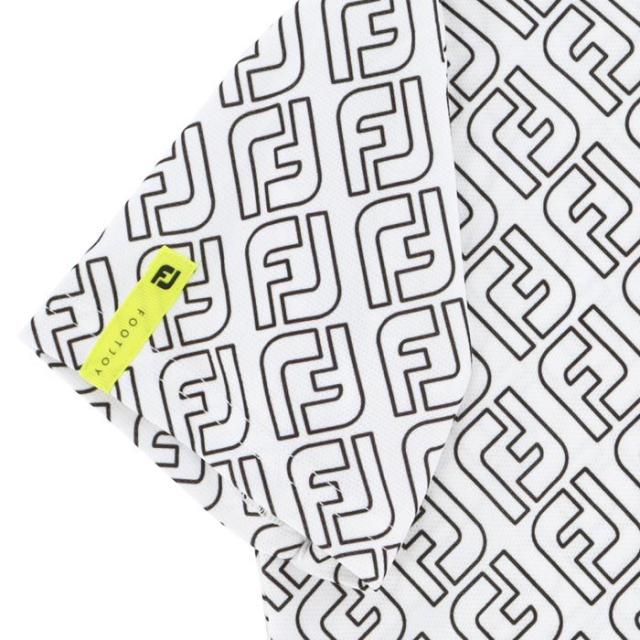 FootJoy GOLF ロゴデザイン 総柄プリント ストレッチ 半袖 スキッパーカラー シャツ view4