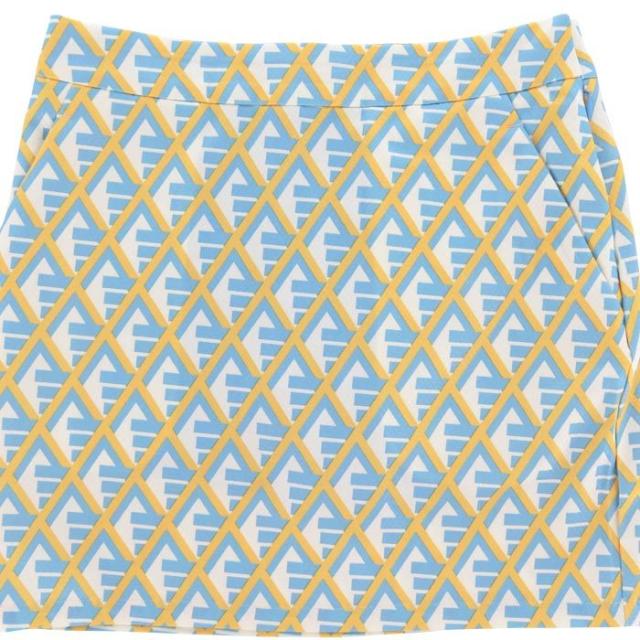 adidas GOLF 幾何学柄プリント 総柄 ストレッチ インナーパンツ一体型 スカート view2