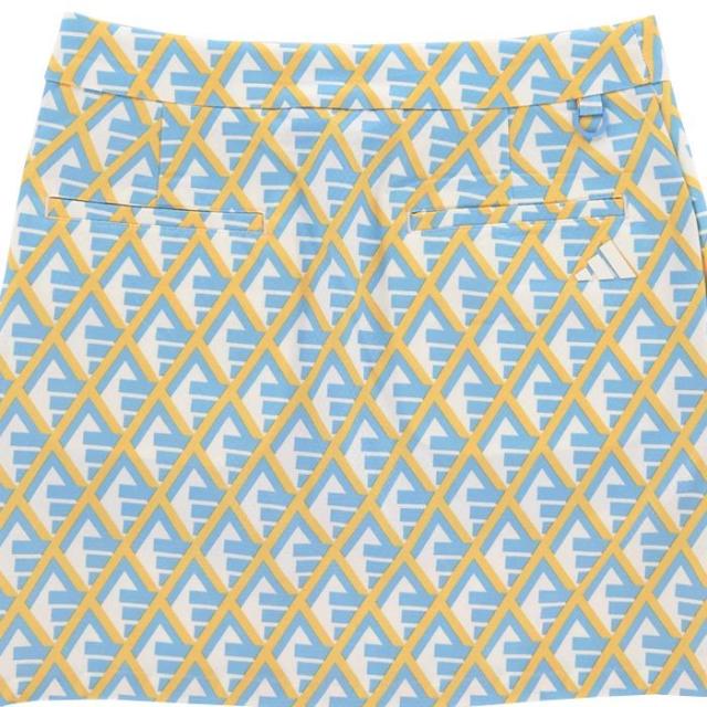 adidas GOLF 幾何学柄プリント 総柄 ストレッチ インナーパンツ一体型 スカート view3