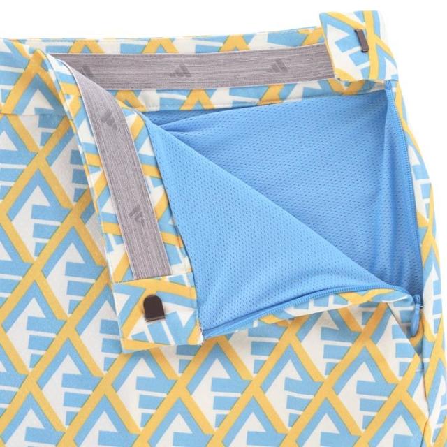 adidas GOLF 幾何学柄プリント 総柄 ストレッチ インナーパンツ一体型 スカート view4