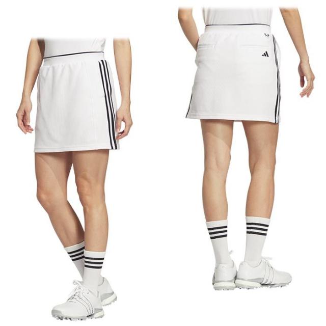 adidas GOLF スリーストライプス メッシュ切替 ストレッチ インナーパンツ一体型 スカート view1
