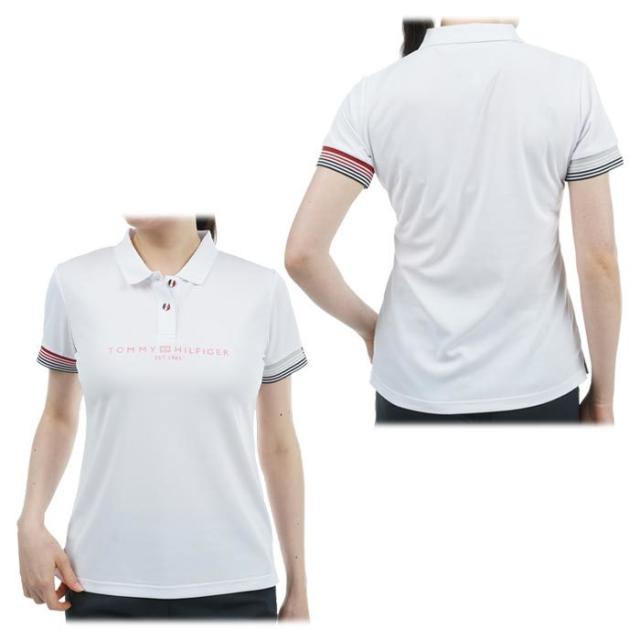 TOMMY HILFIGER GOLF ロゴデザイン トリコロールカラー 半袖 ポロシャツ view1