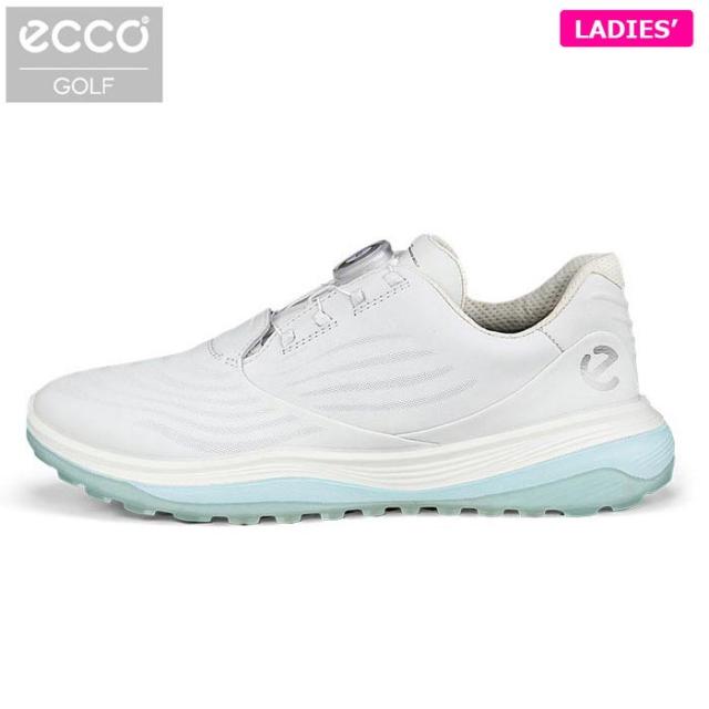 [2024年モデル] ecco エコー レディース LT1 BOA エルティーワン ボア スパイクレス ゴルフシューズ 132763 01007 WHITE
