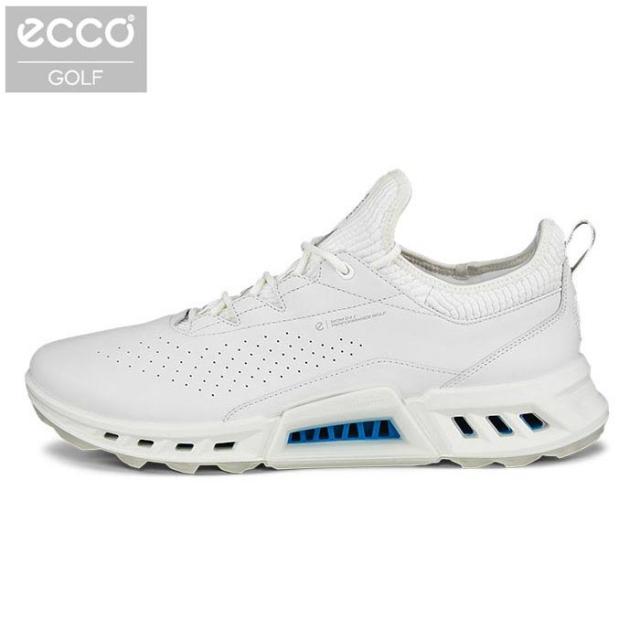 [2024年モデル] ecco エコー メンズ BIOM C4 バイオム C4 レース スパイクレス ゴルフシューズ 130404 01007 WHITE