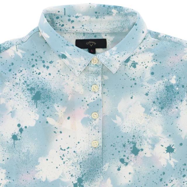 Callaway GOLF 鹿の子 総柄 スプレーフラワープリント 半袖 ポロシャツ view2