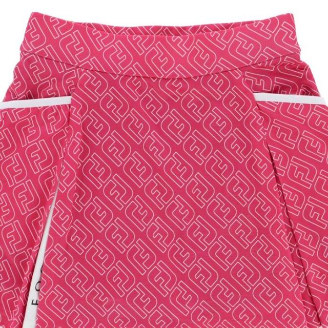 FootJoy GOLF アウトラインロゴプリント 総柄 メッシュ生地 インナーパンツ一体型 スカート view2