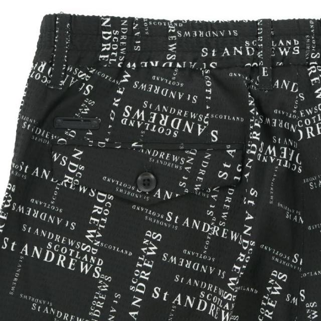 St ANDREWS GOLF 総柄 ロゴプリント サッカー素材 ストレッチ ショートパンツ view5