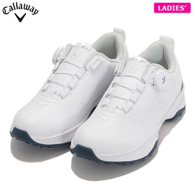 [2024年モデル] キャロウェイ レディース AERO SPORT エアロスポーツ ソフトスパイク ゴルフシューズ C24996230 1030 ホワイト/ネイビー