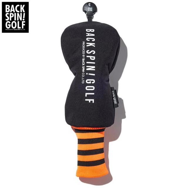[2024年モデル] バックスピンゴルフ　コーデュラ ボーダー フェアウェイウッド用 ヘッドカバー BSBD01H513 BK/OR ブラック/オレンジ