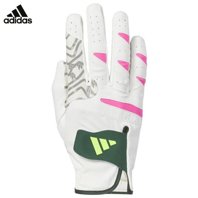 [2024年モデル] アディダス メンズ CODECHAOS コードカオス 25 右手用 ゴルフグローブ JTY37 IS6546 ホワイト/ルシッドピンク