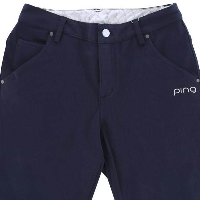 PING GOLF ストレッチ バックロゴ刺繍 ツイル 5ポケット ロングパンツ view2