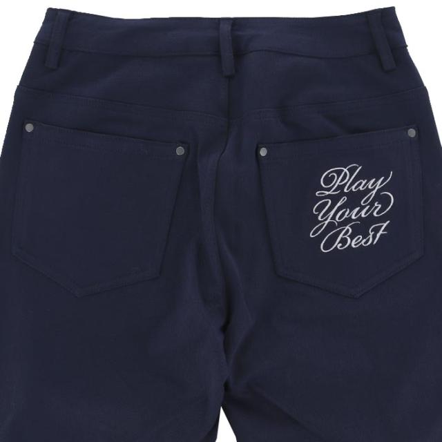 PING GOLF ストレッチ バックロゴ刺繍 ツイル 5ポケット ロングパンツ view3