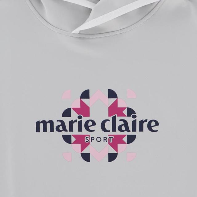 marie claire GOLF ロゴプリント 配色切替 フード ベスト & 長袖 ハイネック インナーシャツ view4