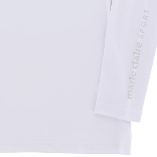 marie claire GOLF ロゴプリント 配色切替 フード ベスト & 長袖 ハイネック インナーシャツ view7