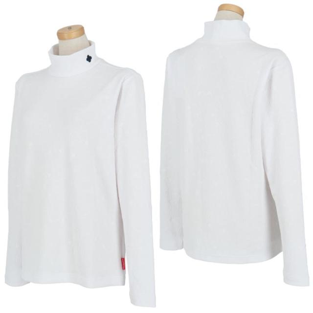 marie claire GOLF フラワーエンボス 総柄 UVカット 長袖 モックネックシャツ view1
