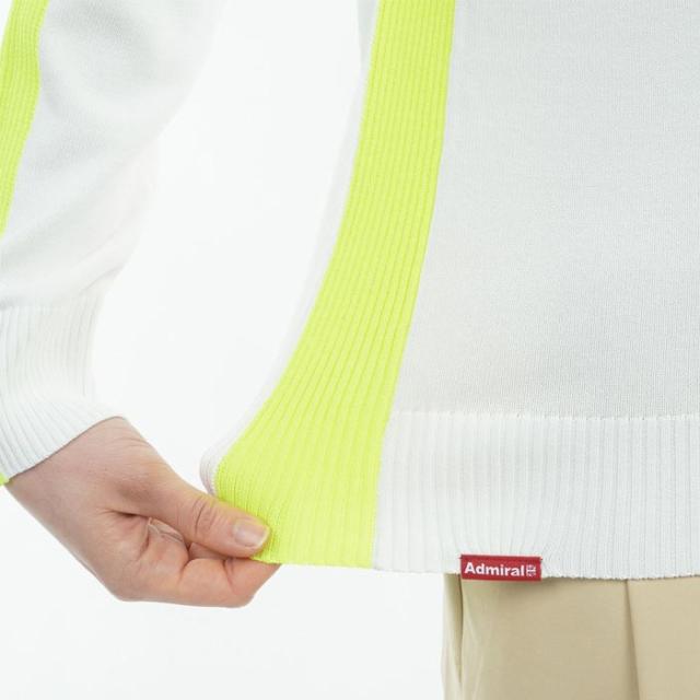 Admiral GOLF ロゴジャガード 配色切替 長袖 クルーネック セーター view5