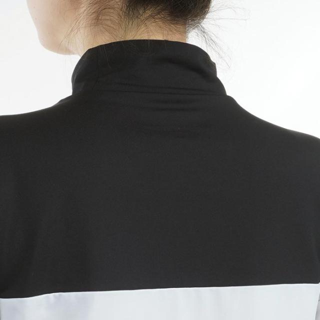 Admiral GOLF メタルロゴ バイカラー 裏起毛 ストレッチ 長袖 モックネックシャツ view3