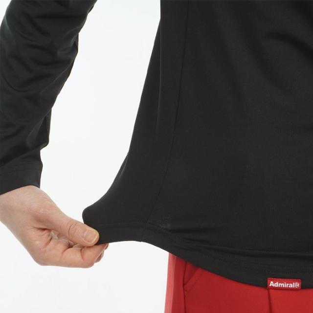 Admiral GOLF メタルロゴ バイカラー 裏起毛 ストレッチ 長袖 モックネックシャツ view5