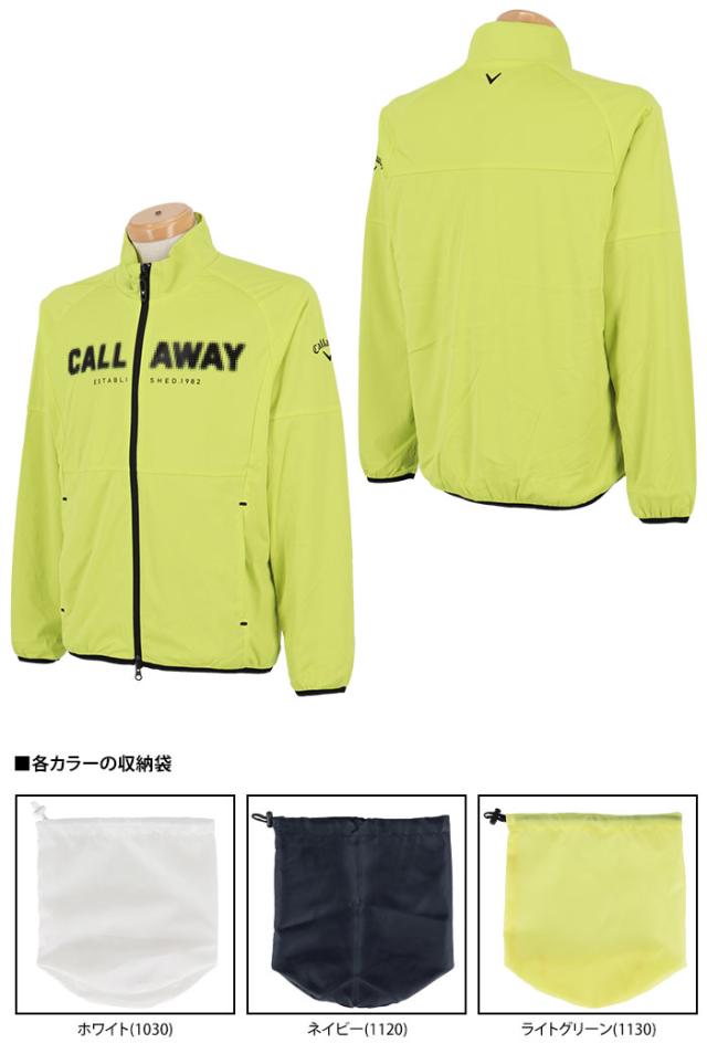 Callaway GOLF ロゴプリント メッシュ裏地 スターストレッチ 収納袋付き 長袖 フルジップ ブルゾン view1