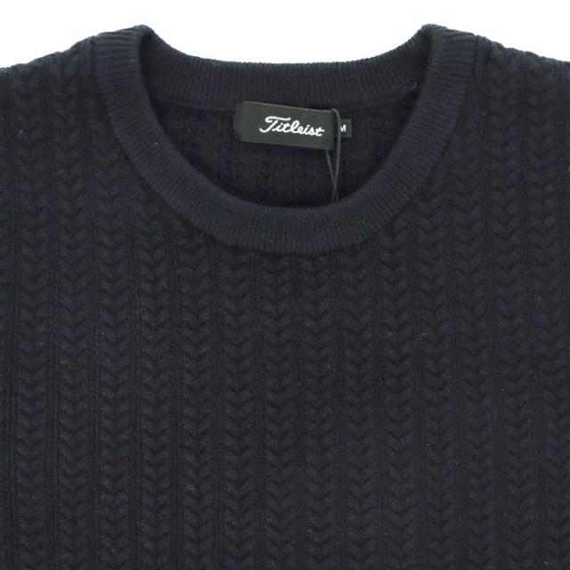 Titleist GOLF ヘリンボーン編み 長袖 クルーネック セーター view2